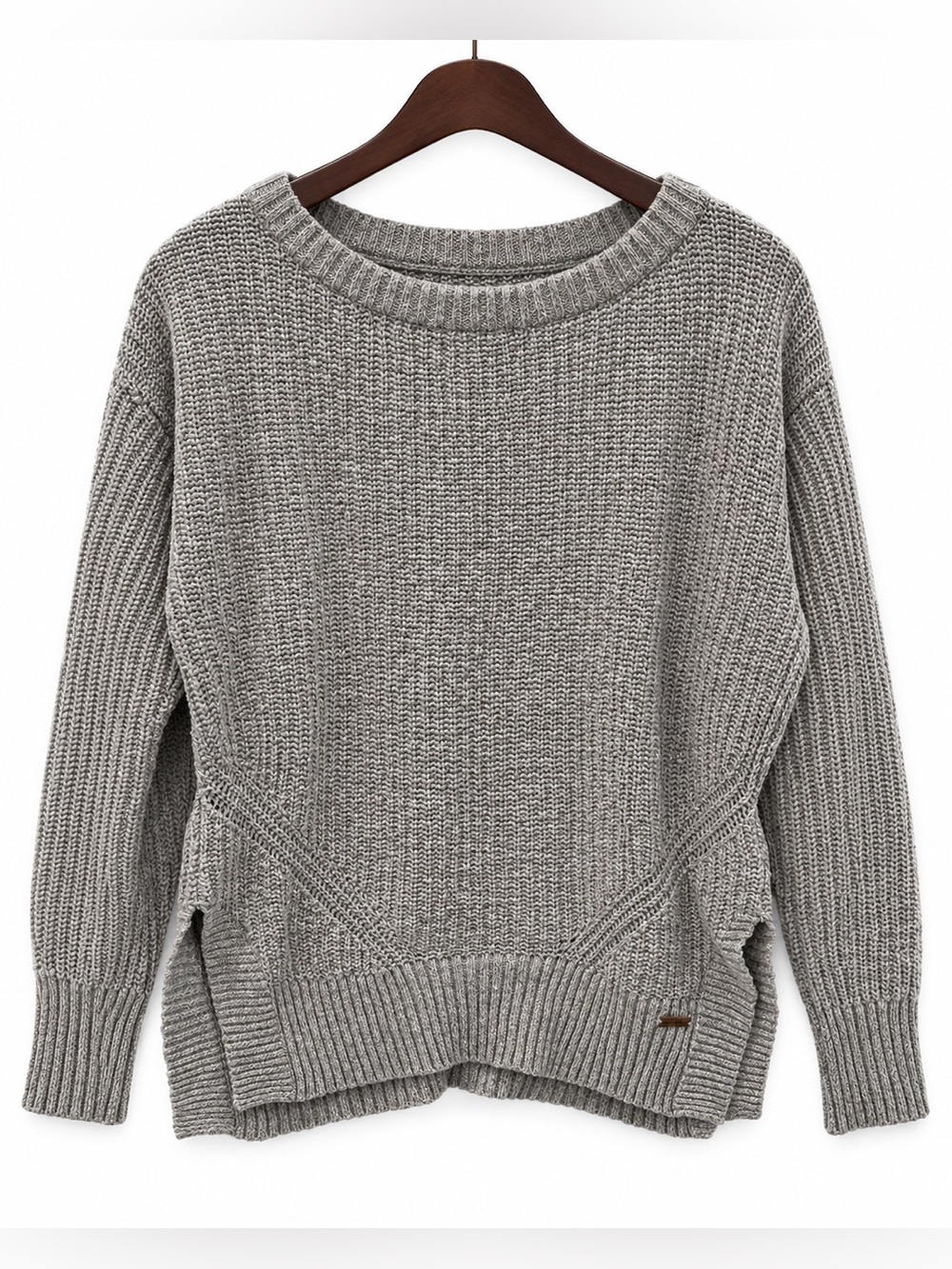 Toms Gray Ribbed Crewneck Sweater Size L